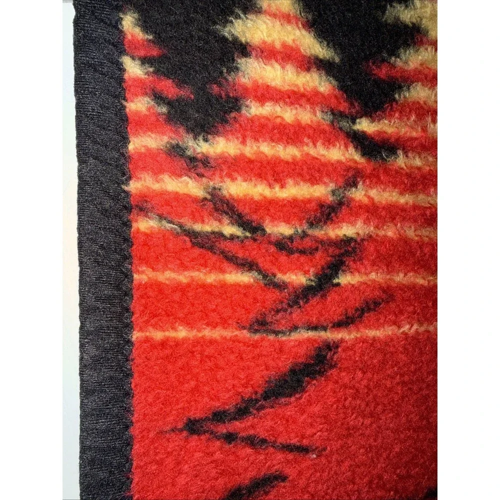 Aztec Moose Duck Blanket Throw Cabin Cottage-core Reversible 58 x 60